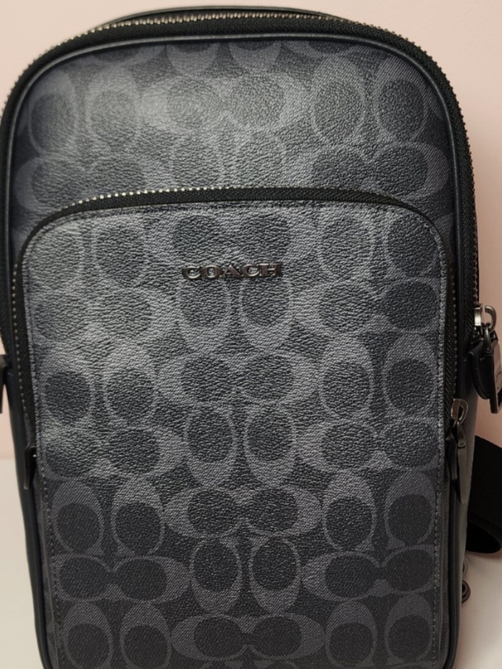 Gently Used - COACH Ethan Sling or Cross Body bag CV918 Charcoal/Black - Picture 8 of 10